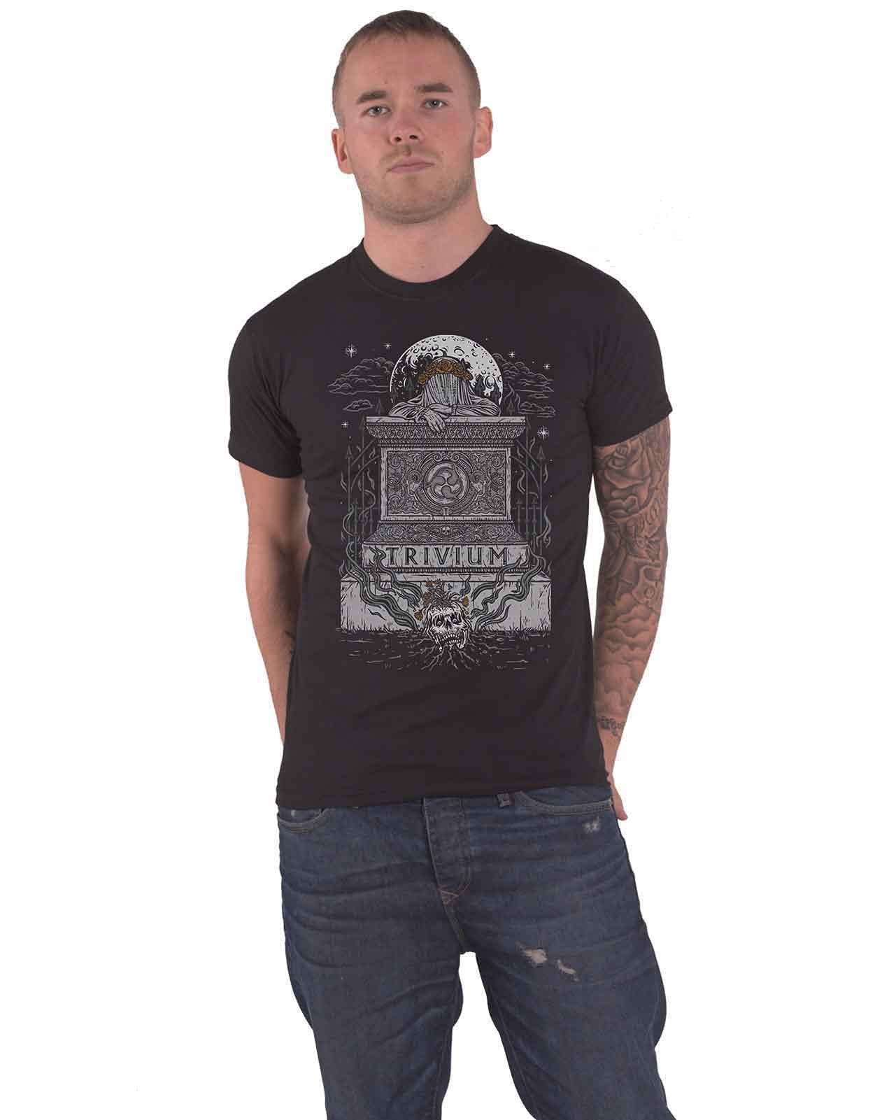 Trivium T Shirt Tomb Rise Band Logo Official Mens Black XXL