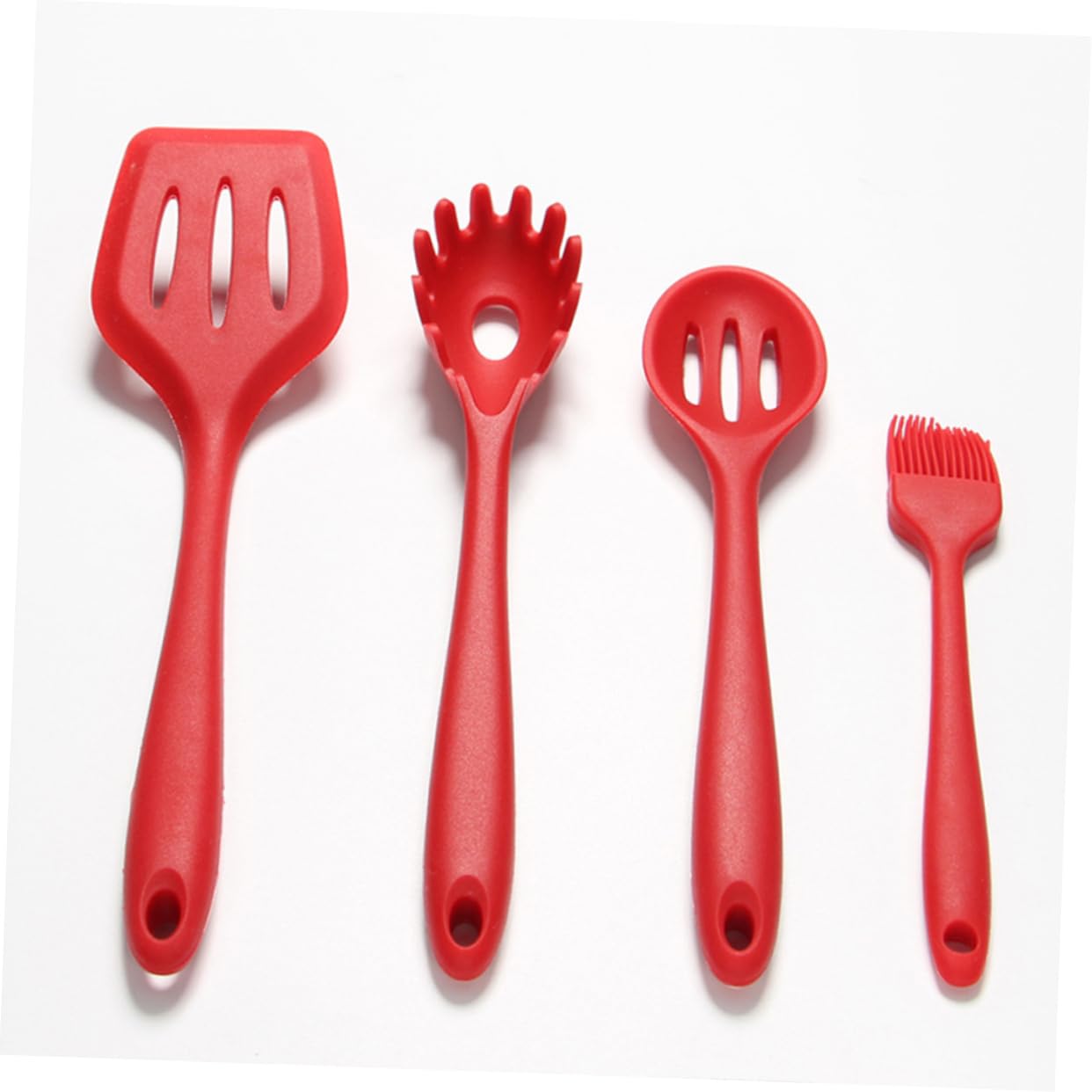 Set Utensili Cucina in Silicone Rosso 10 Pezzi Antiaderente