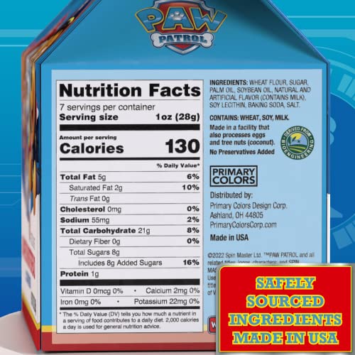 Paw Patrol Shortbread Cookies 50Pk - Paw Patrol Party Favors Cookie Box - Paw Patrol Mighty Pups Food Gifts - Paw Patrol Party Decorations - Paw Patrol Chase,Skye Paw Patrol,Marshall Paw Patrol Decorations & Paw Patrol Cake Topper #TOP5