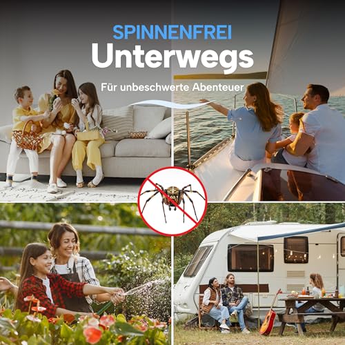 Yachticon Spinnen Schreck 500 ml – Spinnenspray & Insektenspray – Natürliches Ungeziefer Spray mit Geraniol & Pyrethrum gegen Spinnen & Insekten – Für Terrasse, Boot, Wohnmobil, Haus & Garten