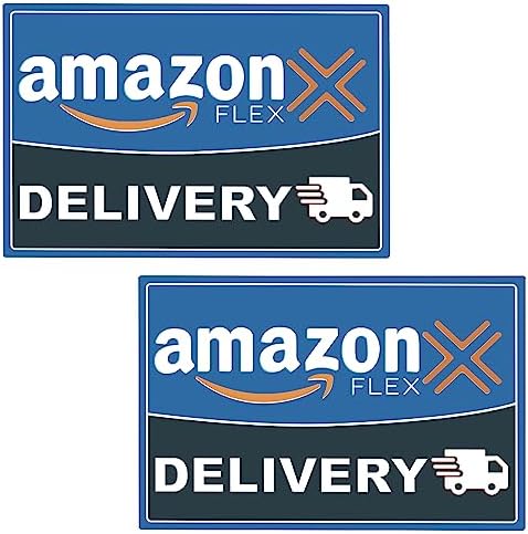 (2pcs) Flex Driver Car Magnet – Upgraded Stronger Magnetic Car Signs with Flex Delivery Driver Logo Waterproof Reusable Visible Flex Driver Gear Automotive Magnets Sign for Vehicles 05 (Blue&Black)