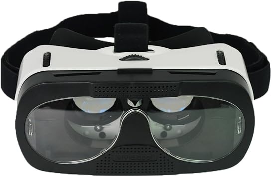 VRHEADSET 3D Glasses, VR Headset, Smartphone Compatible Theater Goggles, Adjustable Focal Length, Includes Headband, 3D Video, Games, Movies Watching, G3 White