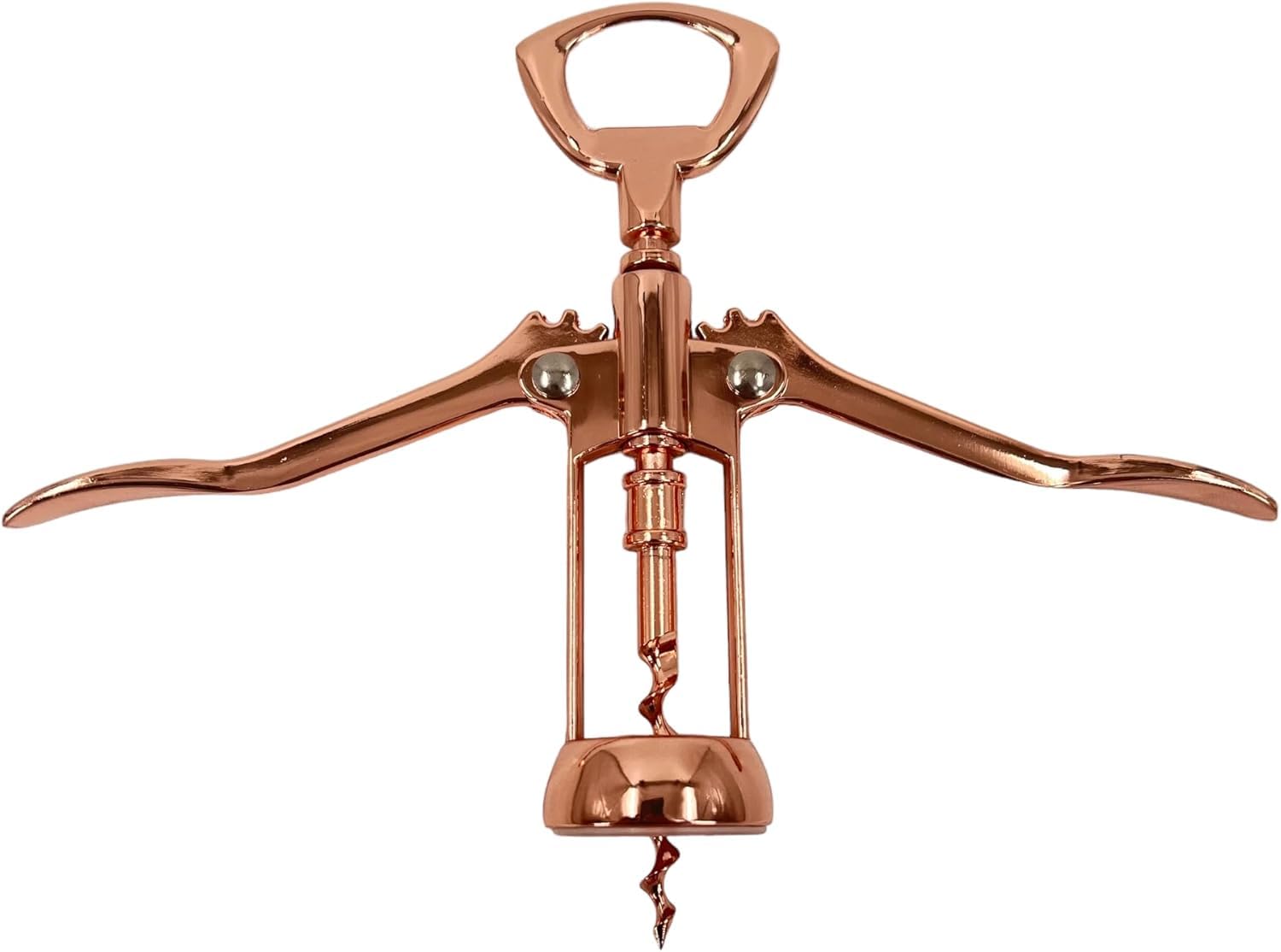 Premium Kupfer Doppelhebel-Korkenzieher Weinflaschenöffner, langlebiges ergonomisches Design für müheloses Öffnen der Flasche, ideal für Rot-, Weiß- und Schaumweine, stilvolles