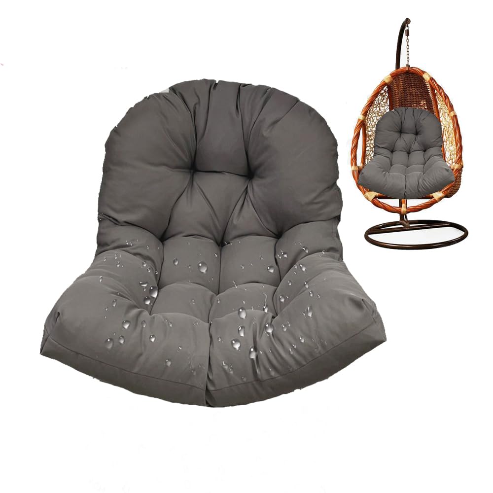 Hängesessel-Kissen, Schaukelsessel-Kissen Indoor & Outdoor, Sitzkissen Garten, Polsterauflage für Hängeschaukel, Hängekorb, Eierstuhl & Schaukelstuhl,Dark Gray