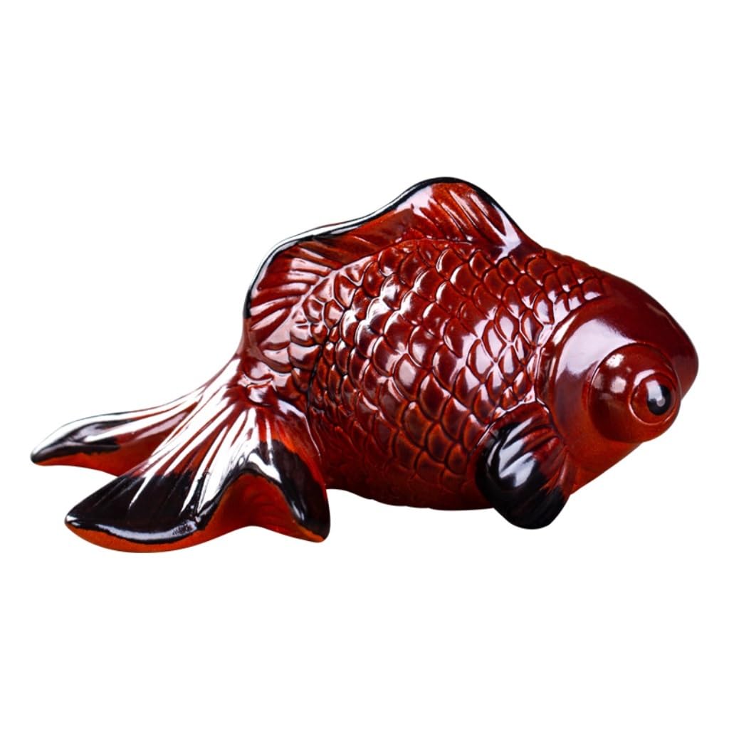 ENGENDER Kung Fu Tea Pet Ceramic Tea Pet Table Decoration Can Raise Color-changing Goldfish
