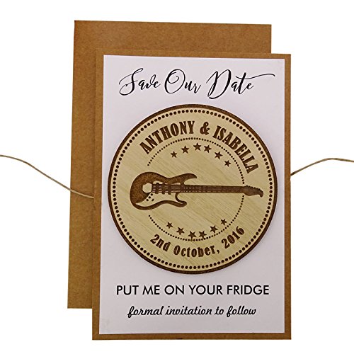 Imant de mariage en bois personnalise rustique pour save the date
