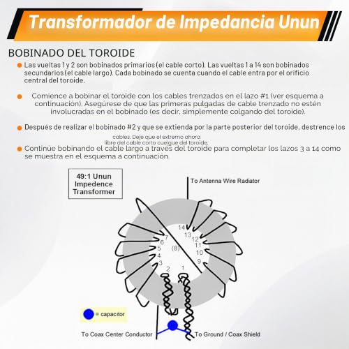 Anillo de ferrita de 2.4 pulgadas para suprimir interferencias RFI y optimizar antenas HF 7