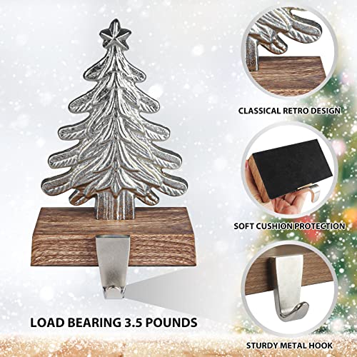 JUSTOTRY-Christmas-Stocking-Holders-for-Mantle-Set-of-3-Tree-and-Snowflakes-and-Deer-with-Non-Skid-Silver-Stockings-Holders-for-Fireplace-Home-Decor-Durable-and-Sturdy-Holiday-Decorative-Stand JUSTOTRY Christmas Stocking Holders for Mantle Set of 3 Tree and Snowflakes and Deer with Non Skid Silver Stockings Holders for Fireplace Home Decor Durable and Sturdy Holiday Decorative Stand