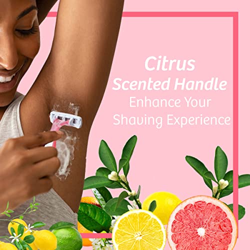 BIC Soleil Escape Lâminas de barbear femininas descartáveis com 4 lâminas para uma experiência senso