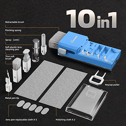 Laptop Screen Keyboard Cleaner Kit, Electronics Cleaning Tool For Ipad Iphone, Brush Tool For Tablet, Computer, Pc Monitor, Camera Lens With Patent Skyblue #TOP3