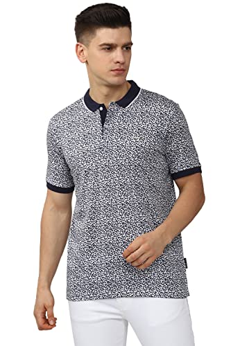 Buy Van Heusen Men's Printed Loose Polo Shirt (VHKPWRGPM73001_Navy M ...