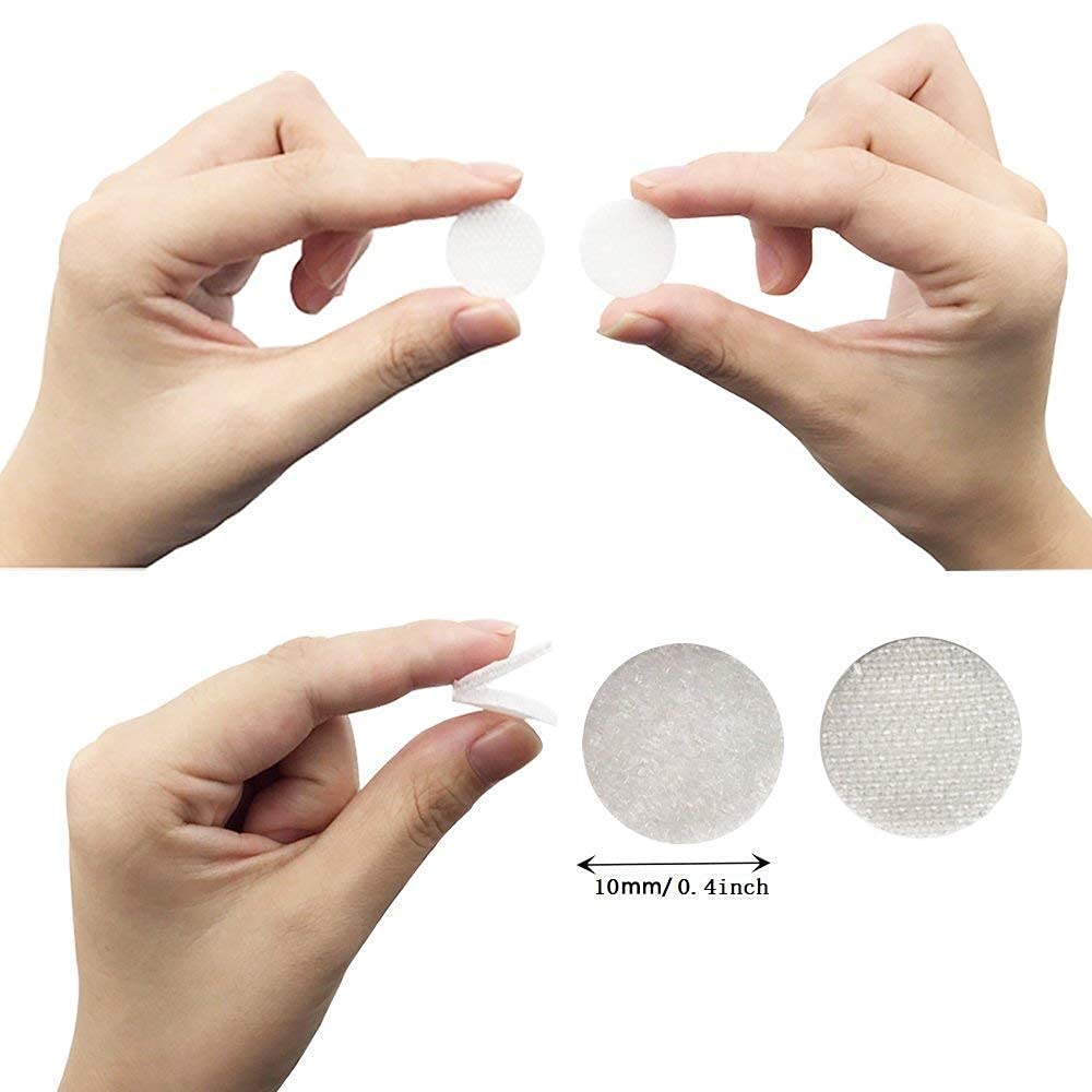 Tondini Adesivi 1020 Pezzi - 510 Coppie, Diametro 15mm, Gancio E Asola, Per Fai Da Te, Ufficio, Casa - Foto 10