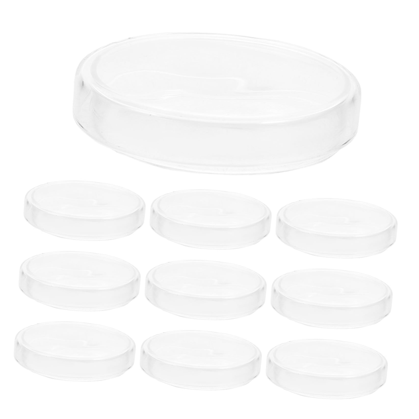 Gatuida 10piezas Placas De Petri De De Borosilicato Para Investigación Biomédica y Experimentos De