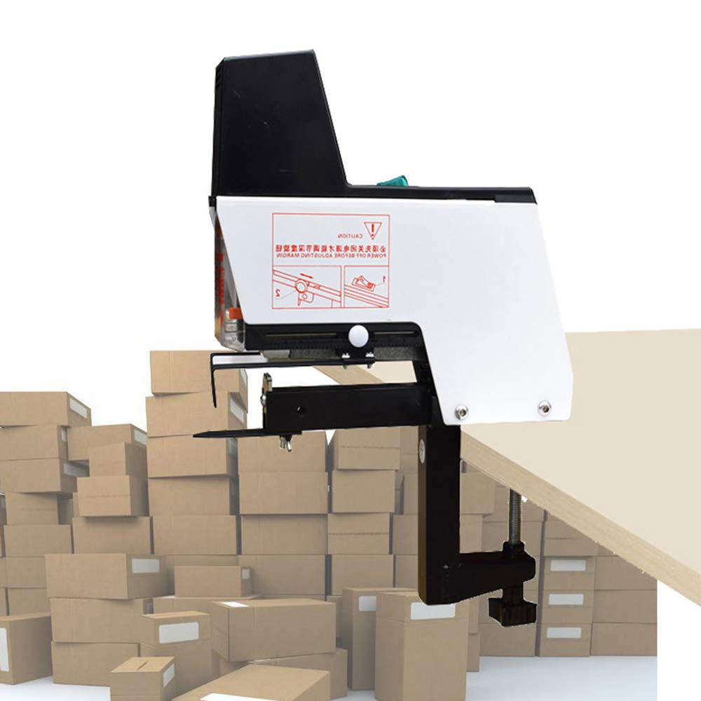 FHRKA Electric Saddle Stapler for Cardboard Box Automatic Clip Type Stapler with Pedal Heavy Duty