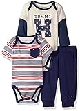 Tommy Hilfiger Baby Two Bodysuits and Pants Set, Gray, 0/3 Months