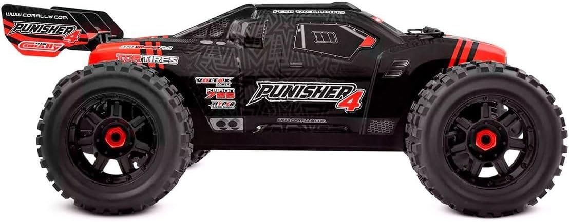 Team Corally - PUNISHER 4 - RTR - Red - Brushless Power 4S - No Battery - No Charger
