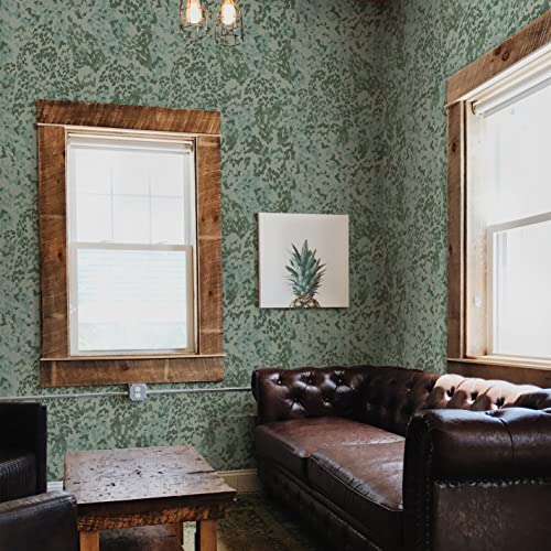 Fiula Green Peel and Stick Wallpaper 15.5\"X78.7\" Green dots Wallpaper Green Wallpaper Living Room Bedroom Vinyl Wallpaper Backsplash Walls Cabinet - Thumbnail 6