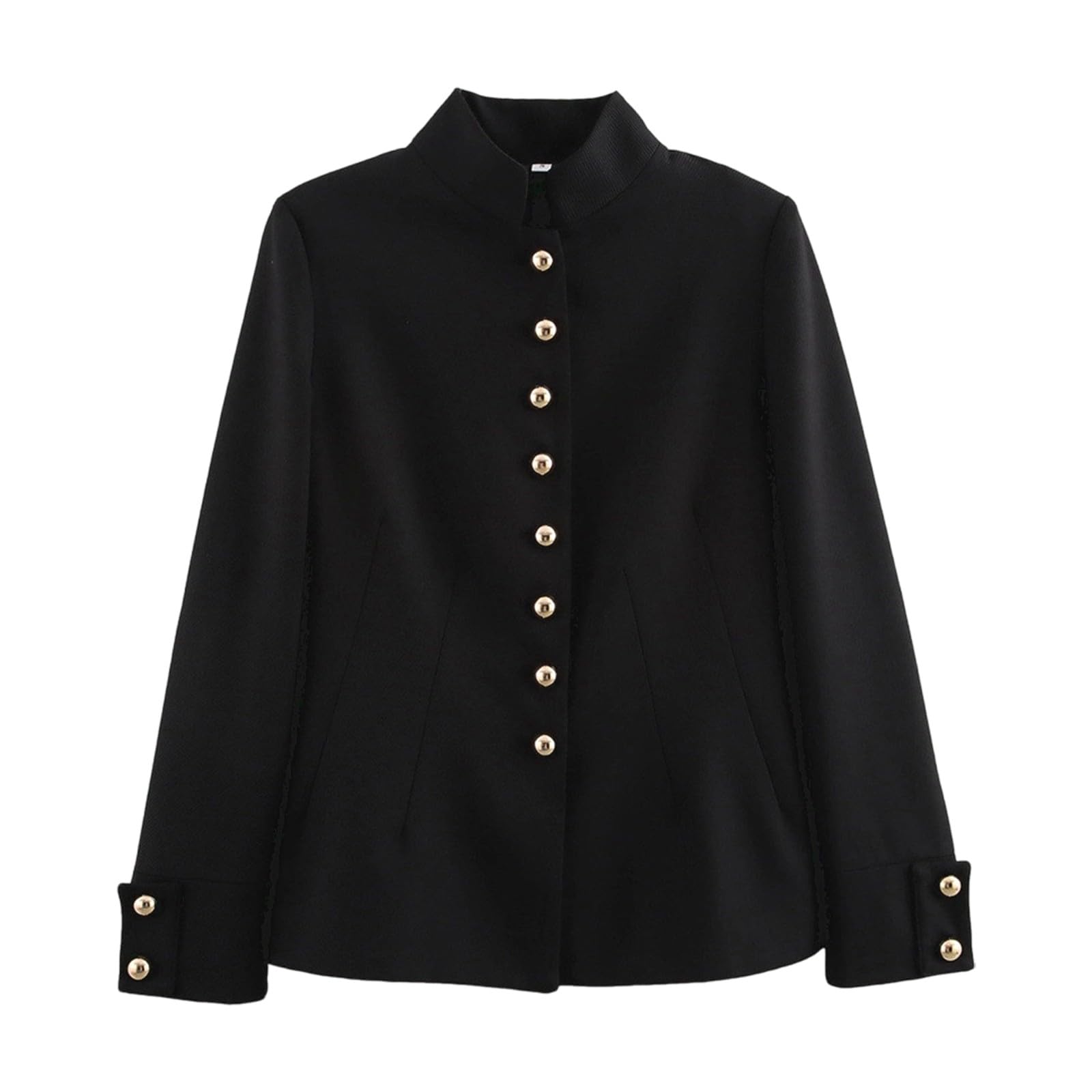 Trachtenjacke Damen Dirndl Jacke Trachtenblazer mit Knöpfen V Ausschnitt Jäckchen Oktoberfest Outfit Casaul Leichte Elegant Kurze Taschen