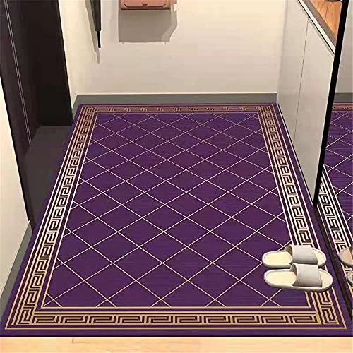 Xiaosua Anti-Rutsch schön Wohnzimmer Teppichboden Lila Wohnzimmer Teppich lila Mesh Einfache...