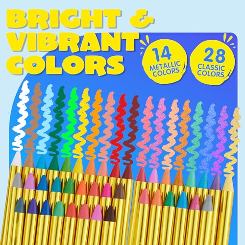 Image of 42PCS Face and Body Paint Crayons, XL Face Painting Kit Safe and Non-Toxic Ultimate Party Pack Including 14 Metallic Colors for Halloween, Birthday Makeup Party Supplies, Festivals, Gifts for Kids