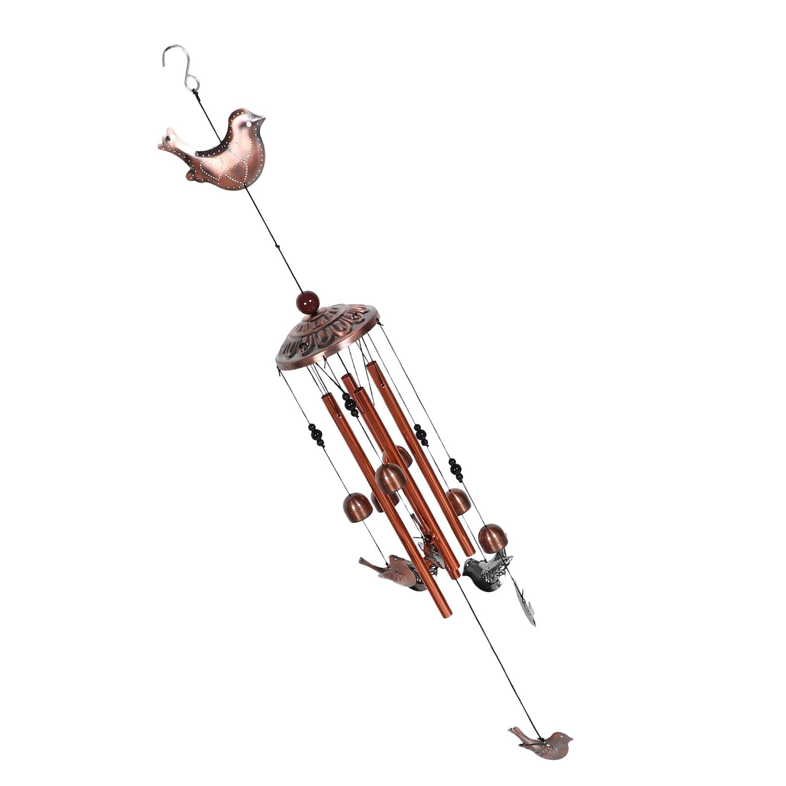 Carillon éolien métal oiseau suspension jardin extérieur sonore patio