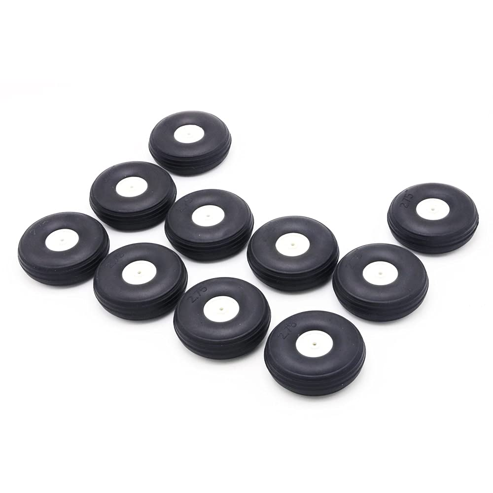Fenteer Roue 4 Pouces Pour Avion RC Voilure Fixe – Caoutchouc Gonflable, Valve, Boulons – Noir