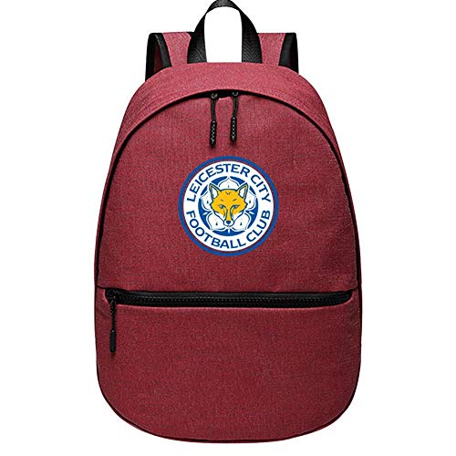柳の旅行ノートパソコン レスター シティFC 高校生 バックパックキャンバス クラシック スクールリュック カジュアルリュック キッズバッグ 通勤 通学 防水 Red