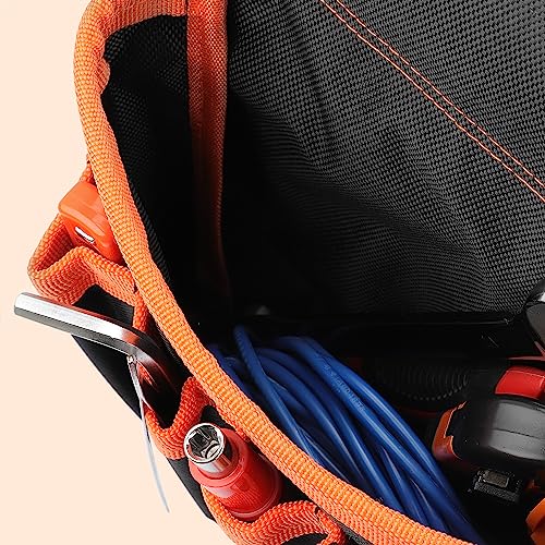 YOOFAN Tool Belt 15 Pockets – 1680D Heavy Duty Work Toolbelt for Men, Carpenter, Construction, Framing - Orange - Thumbnail 6