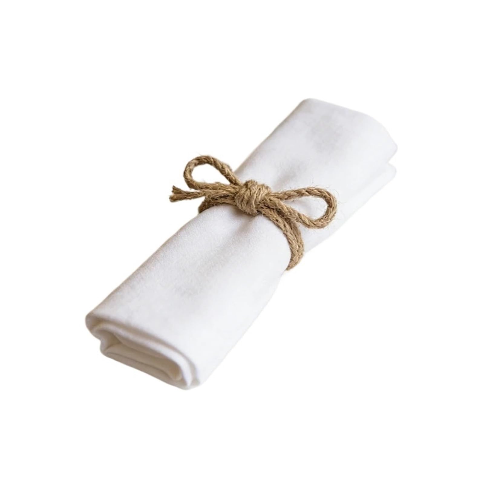 24PCS Hand Woven Hemp Rope Napkin Rings Bowknot Rustic Table Decor for Wedding Party