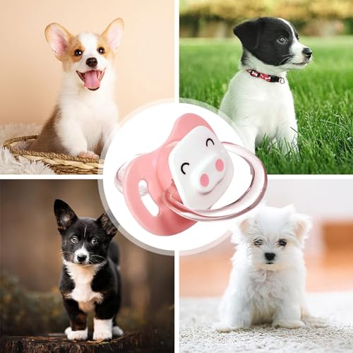 Monozoz Silikon-Schnuller für Hunde, beruhigender Schnuller für Welpen, Welpen, Kätzchen, Kauspielzeug für kleine Hunde, Katzen