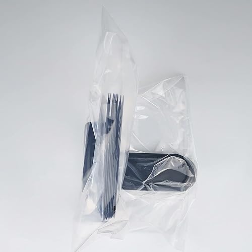 Miniatura 12 de Sujetalibros resistentes para estantes, base antideslizante, negro, ideal para biblioteca, oficina, hogar, escuela, 4 pares