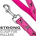 EcoBark Dog Leash - Soft & Reflective Comfort Training Leashes with Padded Handle - Safe, Strong, & Durable for Small, Medium or Large Dogs (Pink)