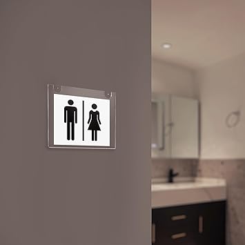 Leblett 20 Packs Wall Mount Sign Holder,Clear Acrylic Paper Holder,Rectangular Ad Frames For Papers 11 * 8.5 inch,Display Menu,Post Poster