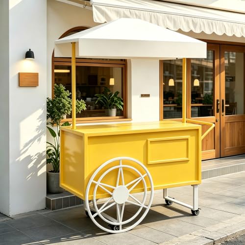 Farmers Market Stand Vendor Dessert Cart Portable Party Cart with