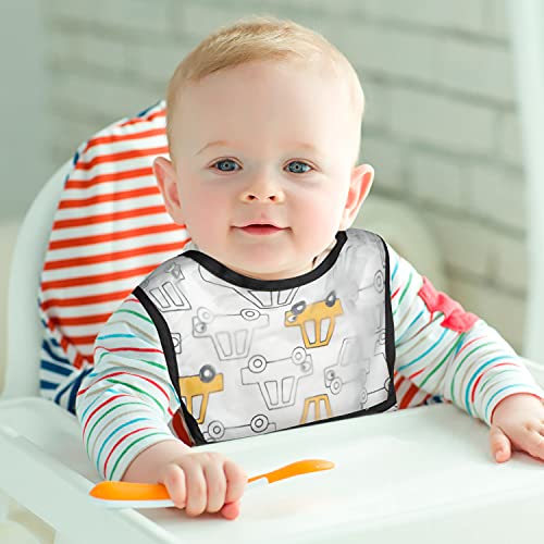 2Ooya 6 Pcs Baby Feeding Bibs Toddler Waterproof Bib Set With Crumb Catcher Pocket Infant Adjustable Baby Teething Bib Babies Food Bibs Keepsake Gift For Baby Shower Christmas New Year, 6-12 Months #TOP5