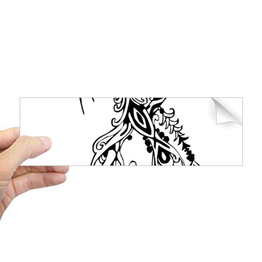 Sticker pour pare-chocs dragon chinois et autocollant fenêtre rectangulaire
