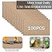 Fabbay 100 Pcs Gravel Paper for Bird Cage Gravel Liner Paper Pet Sandpaper Special for Bird Cage in Sea Sand, Easy Clean Pet Sandpaper Calcium Paper for Birdcage Parrots Cockatiels(11 x 17 Inch)