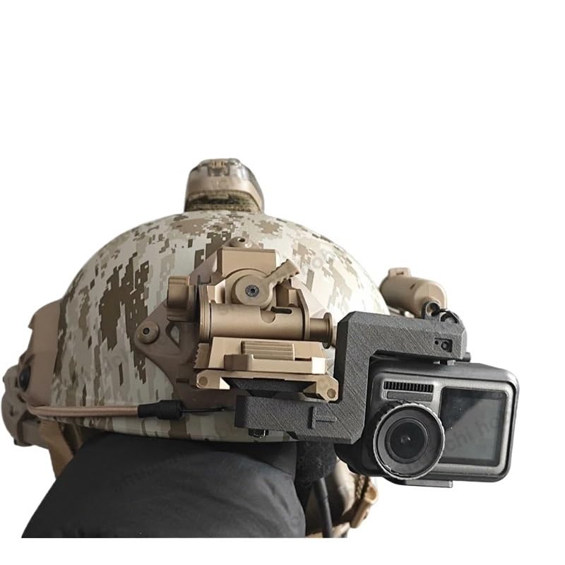 Compatible para DJI Soporte montaje cámara action adaptador casco táctico | Supporto ripresa prima persona,adatto scena ripresa esterna