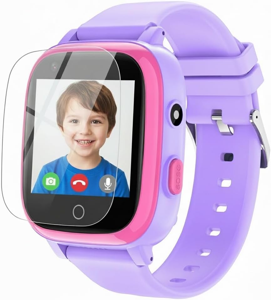 cjc 4G Smart Watch for Kids with GPS Tracker, Globally Applicable, Texting and Calling, Kids Watch for Ages 4-12 – Includes Video Call, Chat, SOS Alerts, App – Fun & Educational Birthday Gift Idea