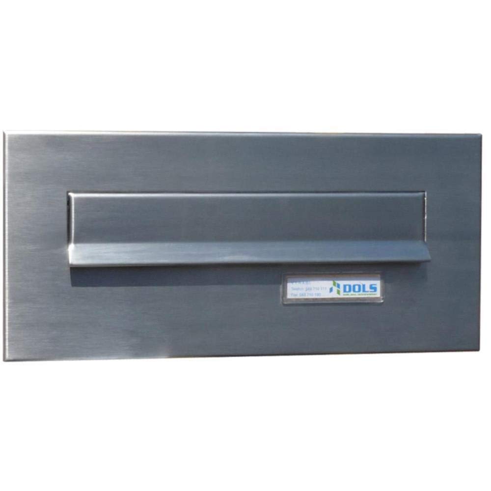 Boîte aux lettres inox CD-1 murale antirouille avec plaque de numéro 160 x 350 mm