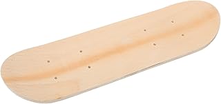 Toyvian Blank Skateboard Deck,Unfinished Skateboards Deck 7 Ply Wooden Skate Deck 43cm Wood Double Tail Plain Skateboard for Art Painting Replacement Home Decoration, 43.00X13.00X1.00CM