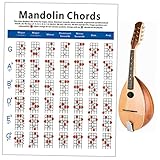 JOINPAYA De Acordes De Mandolina Grande Guía De Práctica De Acordes De Papel Tabla De Ejercicios Para Estudiantes y Profesores Bandurria