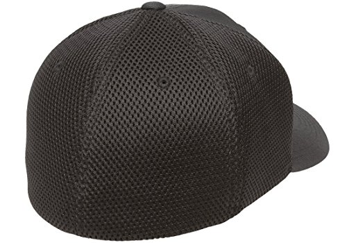 Flexfit Unisex Ultrafibre Airmesh Fitted Trucker Hat, Black, Small-Medium - Thumbnail 2