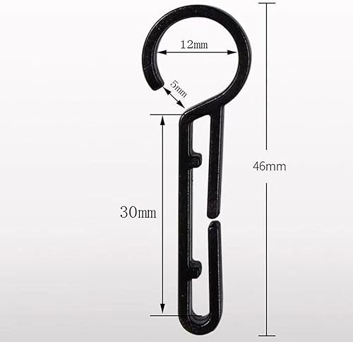 Miniatura 2 de 20 ganchos negros para faros delanteros para casco, clips para faros delanteros, clips de luz para casco duro, accesorio para varios cascos, gorra