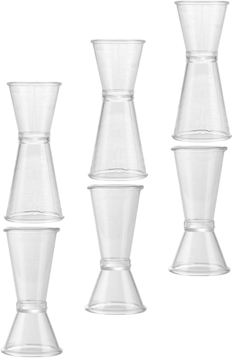 OUNONA 12pcs Double-sided Jigger Measuring Cups for Accurate Cocktail Measurement for Bars Restaurants and Home Use Design for Easy Liquid Visibility