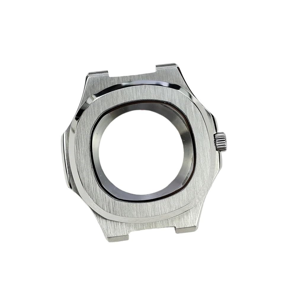 1 Stück Uhrengehäuse, Edelstahlarmband, 30,5 mm Zifferblatt, Saphirglas, durchsichtige Rückseite