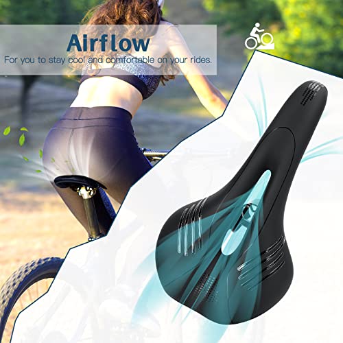 Tonbux Comfortable Bike Seat, Soft Bike Seat Cushion For Men Women Comfort, Breathable Bicycle Seat Replacement Compatible With Peloton, Padded Bicycle Saddle For Mountain Mtb Bmx Road Exercise Bike #TOP2