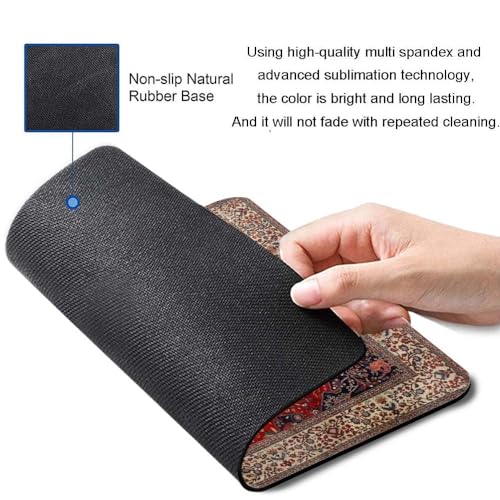 Image of Carpet Pattern Mousepad - Small Non-Slip Rubber Carpet Design Printed Computer Mouse Pad 19x22cm (FMP0230)