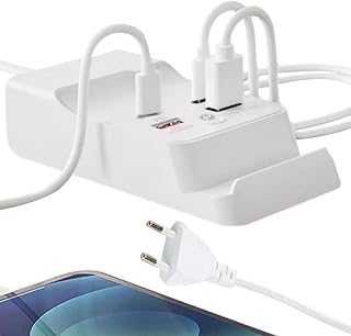múltiplas portas - Carregador quatro portas PD20W seguro e poderoso - Cabeça carregamento USB multifuncional Carregador USB confiável com suporte telefone para Shakven