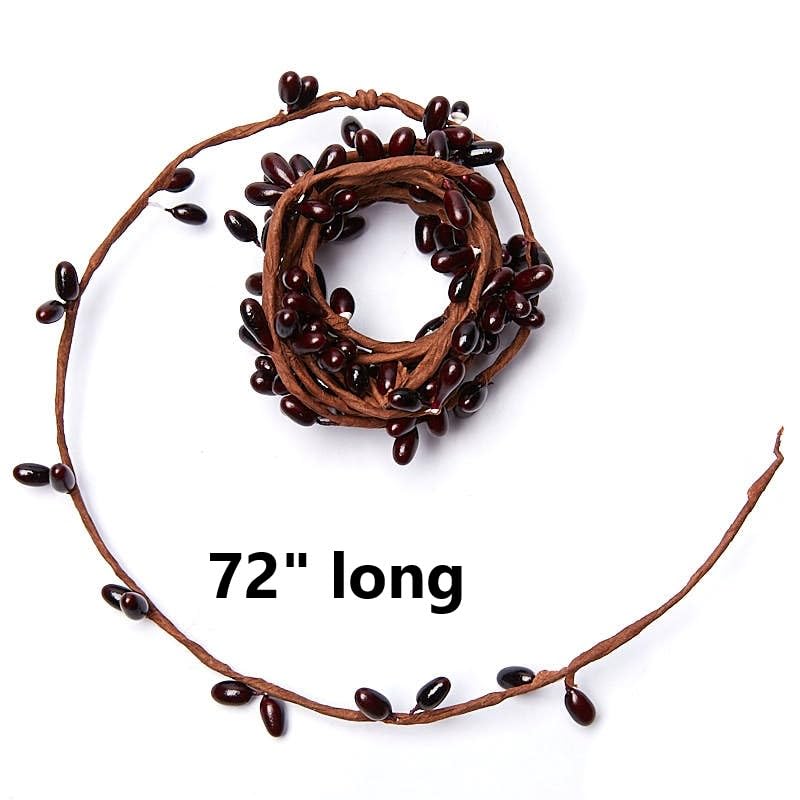 Artificial Burgundy Pip Berry Rope Garland – One Rustic Berry Garland, Farmhouse Home Decor for Table Arrangements, Decorating and Displaying for Holidays and More (72